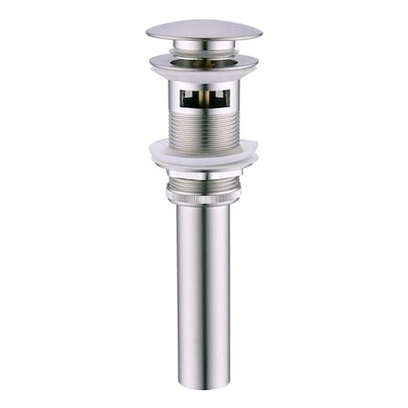 Sink Pop-up Drain Assembly With Overflow, Satin Nickel